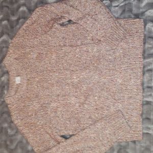 Pink cable knit sweater